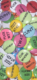 Adult Insult Fridge Magnets 25mm – Rude Novelty Magnets (Pack of 5 or 10)