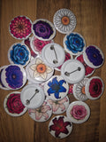 32mm flower badge/pins