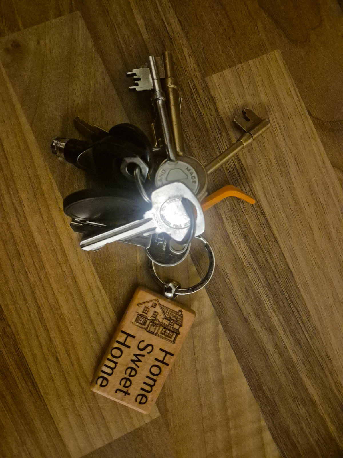 Home sweet home keyring