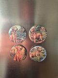 Set of 4 labrador magnet 32mm